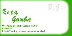 rita gomba business card